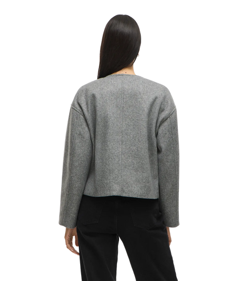 Quinn L/S Jacket/Pb - Medium Grey Melange