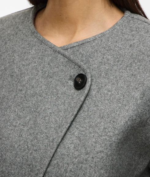 Quinn L/S Jacket/Pb - Medium Grey Melange