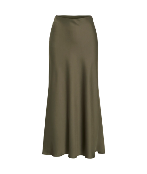 Ellette Hw Midi Skirt - Dusty Olive