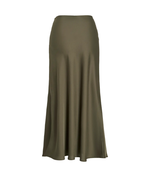 Ellette Hw Midi Skirt - Dusty Olive