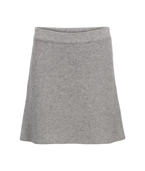 Viola Mw Re Short Knit Skirt - Medium Grey Melange