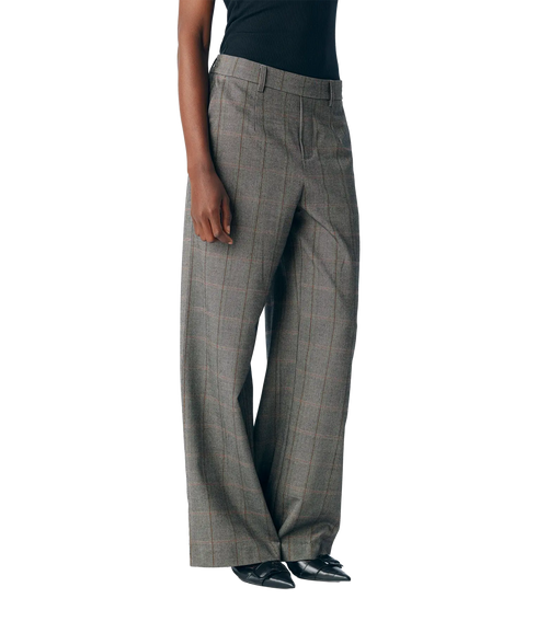 Lisa Wide Pant Aop - Black Humus/Tannin