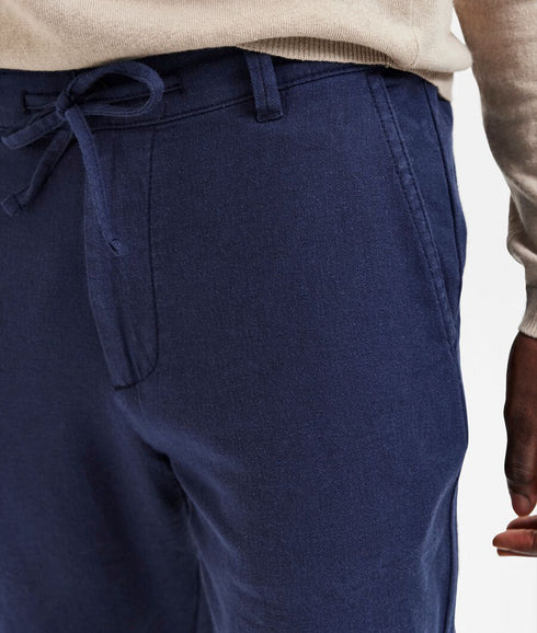 Slimtape Brody Linen Pant - Navy