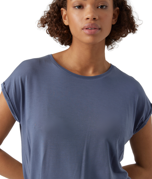 Ava Plain SS Top - Blue