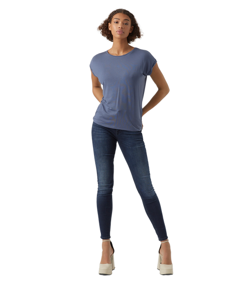 Ava Plain SS Top - Blue