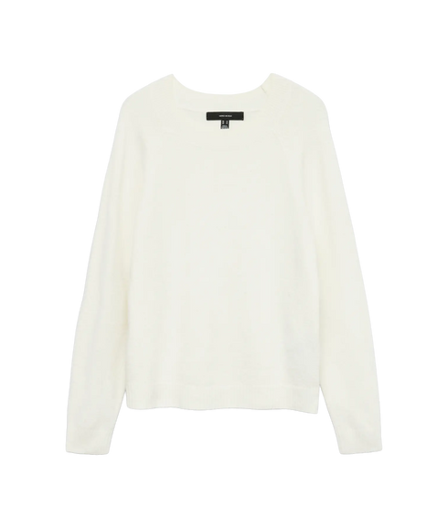 Doffy LS O-Neck Blouse - White
