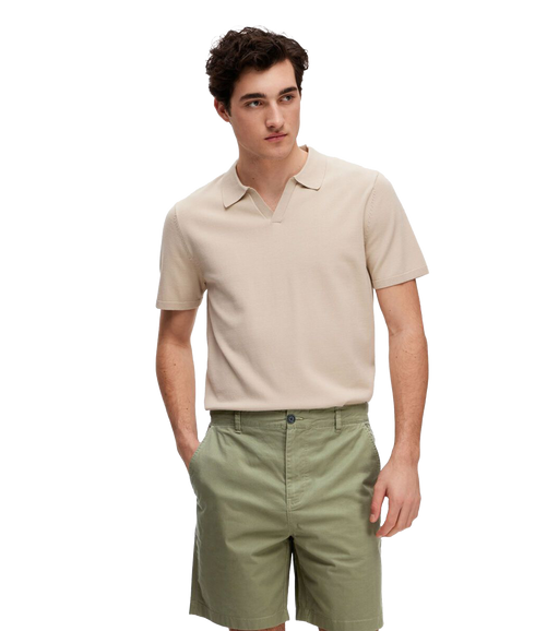 Teller Knit Polo - Cream