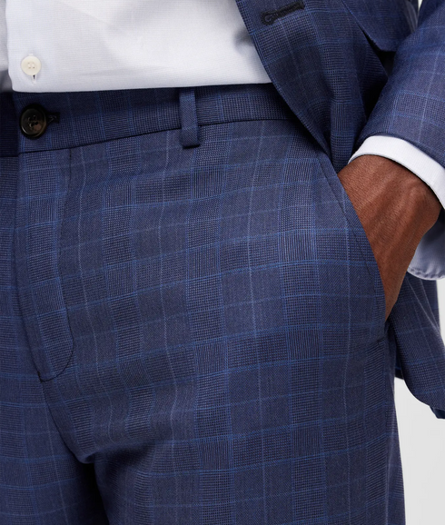 Slim-Neil Chk Trousers - Navy Blazer Checks