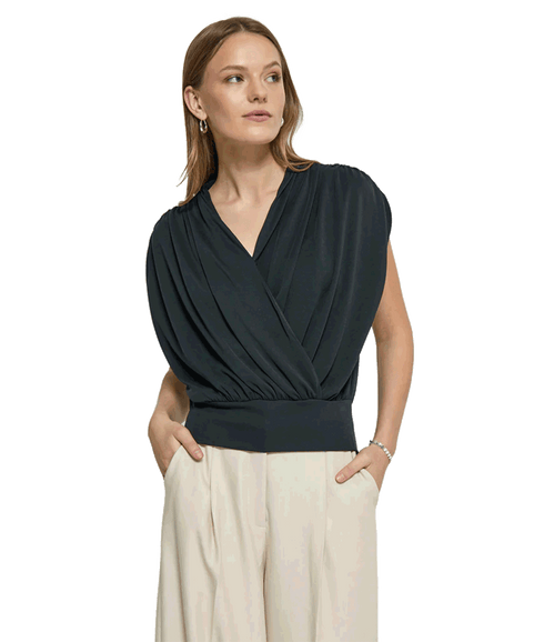 Elvie Wrap Top - Black
