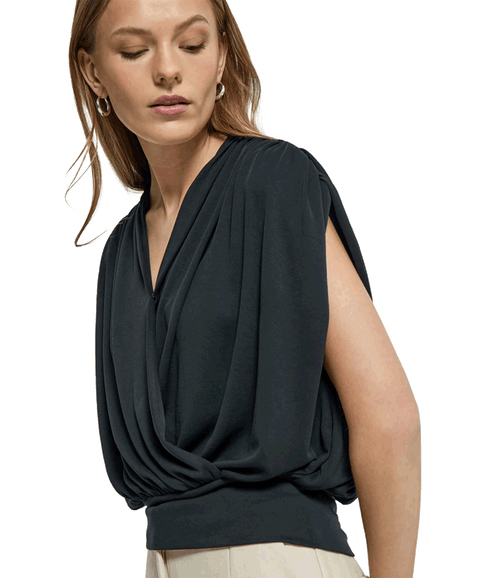 Elvie Wrap Top - Black
