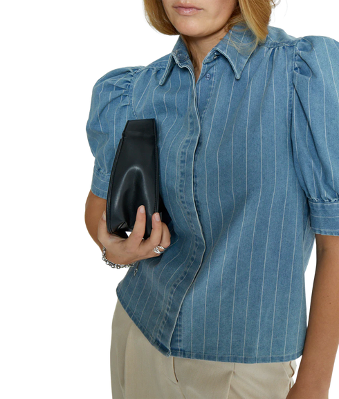 Pria Short Sleeve Shirt - Light Denim