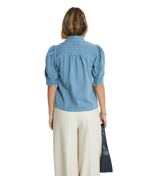 Pria Short Sleeve Shirt - Light Denim