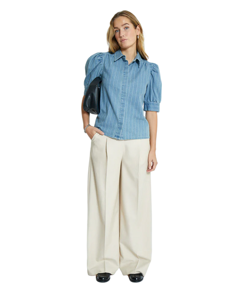 Pria Short Sleeve Shirt - Light Denim