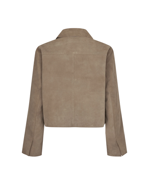 Noomi Suede Jacket - Silver Mink