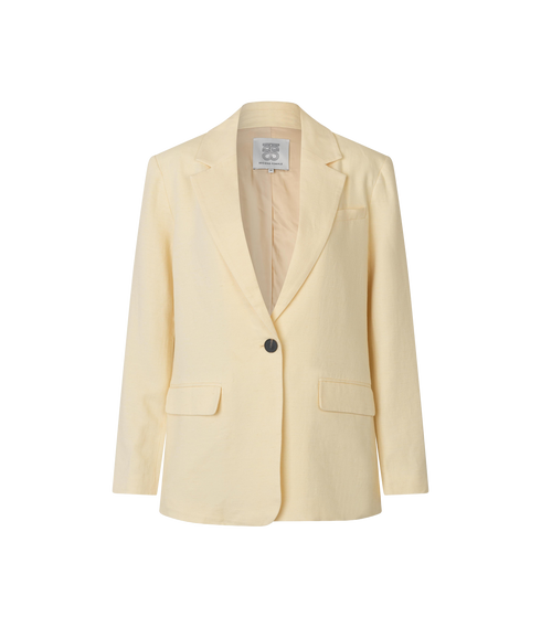 Lino New Fit Blazer - Alabaster Gleam