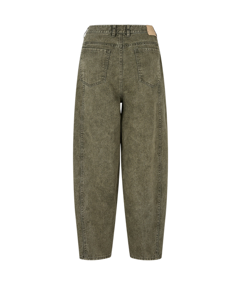 Jaye Denim Barrel Jeans - Green