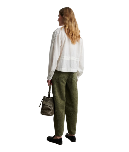 Jaye Denim Barrel Jeans - Green