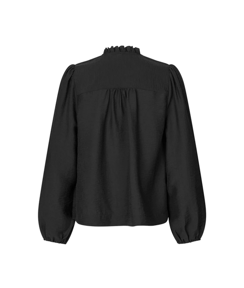 Rayna Frill Blouse - Black