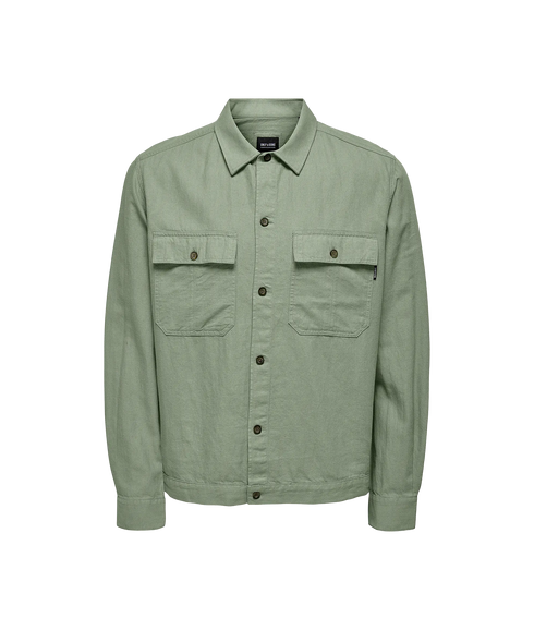 Kennet Linen Overshirt - Green