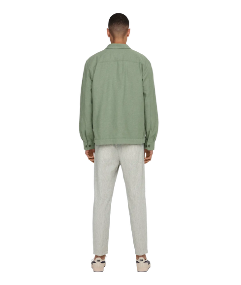 Kennet Linen Overshirt - Green