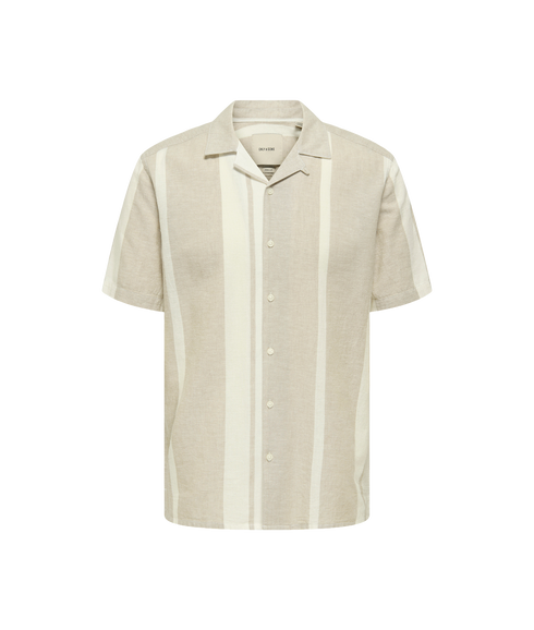 Caiden Life Stripe Res Linenblendnoos - Grey