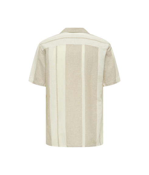 Caiden Life Stripe Res Linenblendnoos - Grey