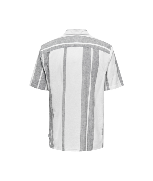 Caiden Life Stripe Res Linenblendnoos - White