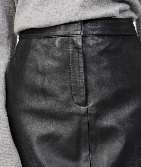 Lyma Hmw Leather Skirt - Black