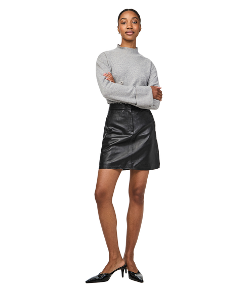 Lyma Hmw Leather Skirt - Black