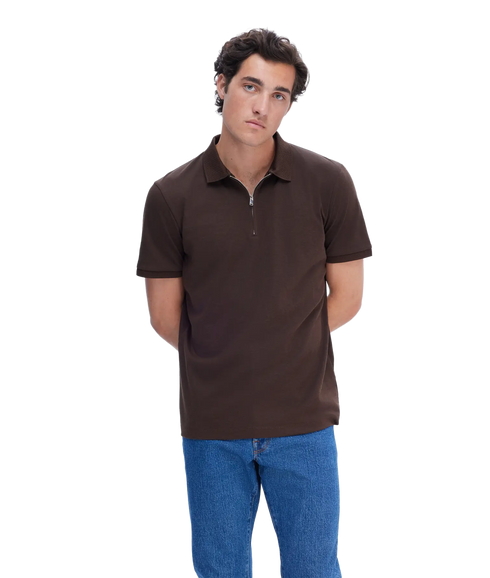 Fave Zip Ss Polo - Demitasse