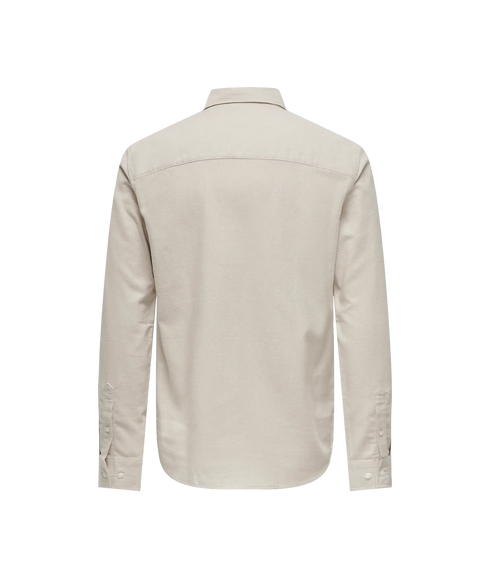 Gudmund Slim 1-Pkt Solid Shirt Noos - Silver Lining