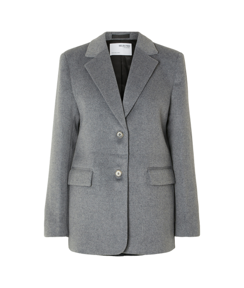 Classic Single-breasted Blazer - Grey