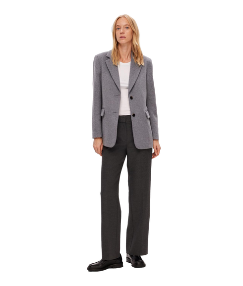 Classic Single-breasted Blazer - Grey
