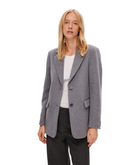 Classic Single-breasted Blazer - Grey