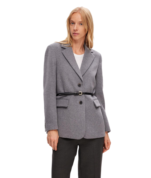 Classic Single-breasted Blazer - Grey