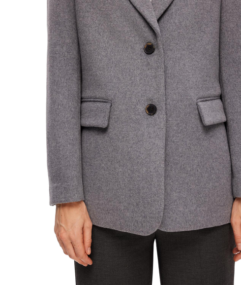 Classic Single-breasted Blazer - Grey