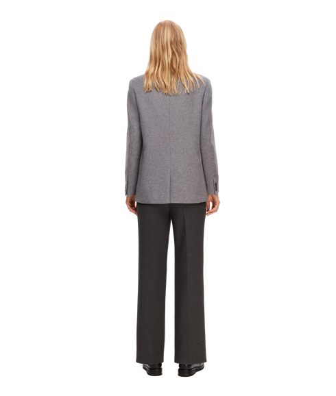 Classic Single-breasted Blazer - Grey