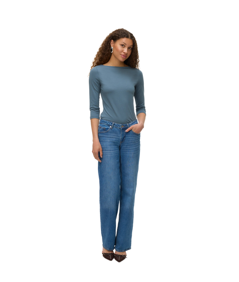 Panda Modal 3/4 Top - Grey