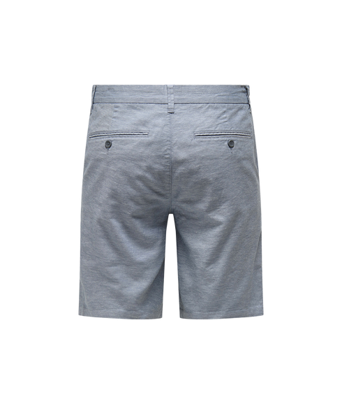 Mark 0011 Cotton Linen Shorts - Blue