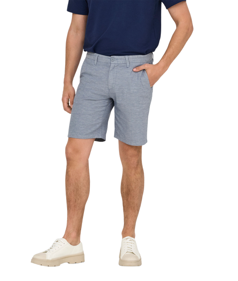 Mark 0011 Cotton Linen Shorts - Blue