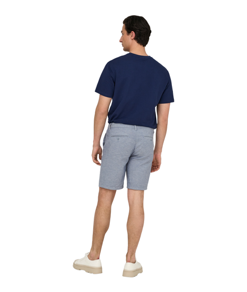 Mark 0011 Cotton Linen Shorts - Blue