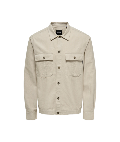Kennet Linen Overshirt - Grey