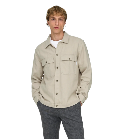 Kennet Linen Overshirt - Grey
