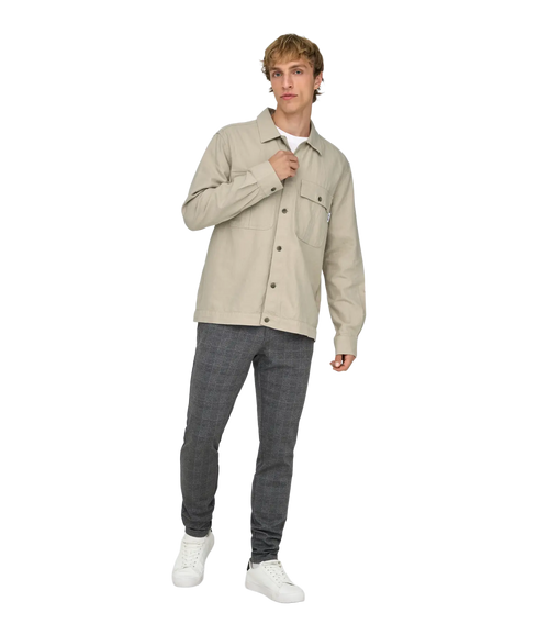 Kennet Linen Overshirt - Grey
