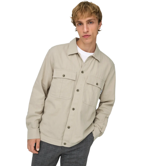 Kennet Linen Overshirt - Grey
