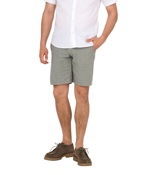 Mark 0011 Cotton Linen Shorts - Grey