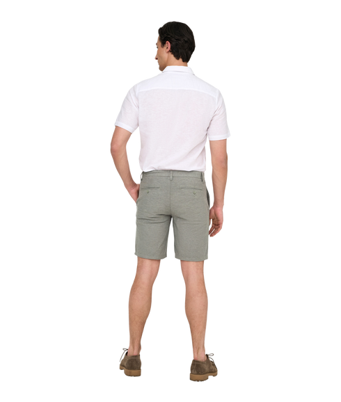 Mark 0011 Cotton Linen Shorts - Grey