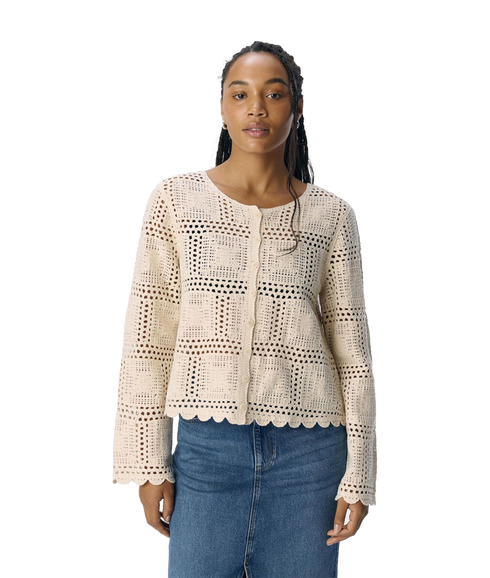 Orella L/S Knit Cardigan - Beige