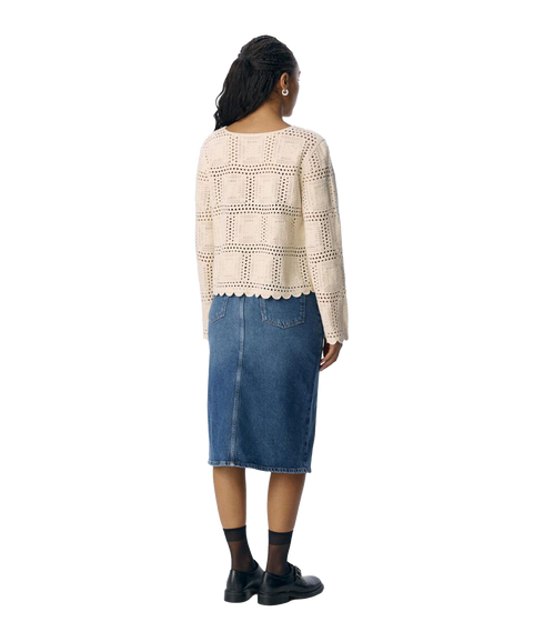 Orella L/S Knit Cardigan - Beige