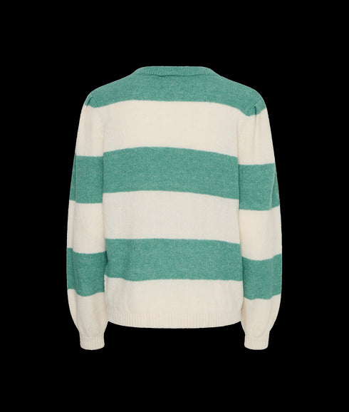 Dusty LS Stripe Knit Beryl Green - Multi